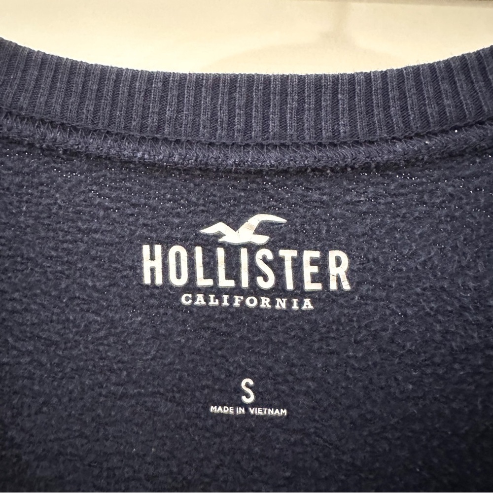 Hollister Laguna Hills Tennis Athletic Club Boyfriend Crewneck Sweatshirt Blue S - Picture 7 of 8